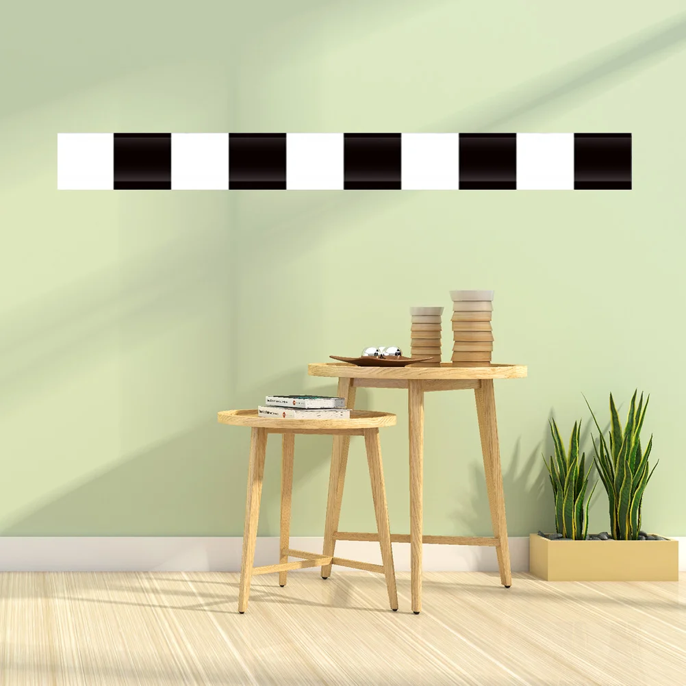

10 Pcs Wall Stickers Wallpaper Kitchen Decal Ceramic Tile Water Proof Self Adhesive Stickers Black White Mosaic Tiles