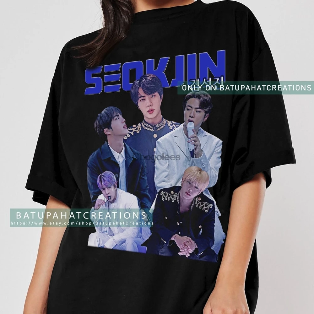 Футболка Seokjin в Корейском стиле поп-певица поп-поп поклонники Kpop