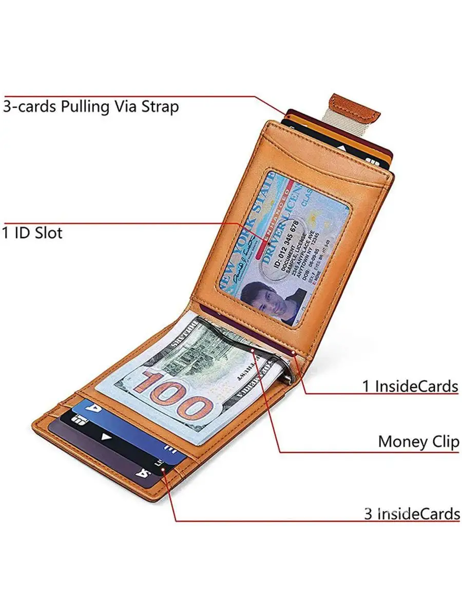 Gebwolf Rfid-держатель для карт мужские кошельки из углеродного волокна двойной