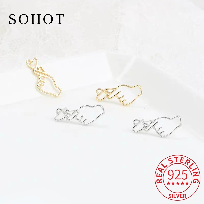 

Серьги-гвоздики женские из настоящего стерлингового серебра 925 пробы