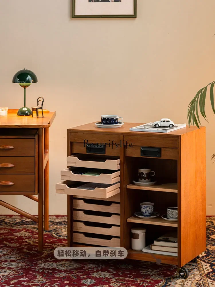 Стол из массива дерева средневековый шкаф для хранения съемный ящик тика ретро