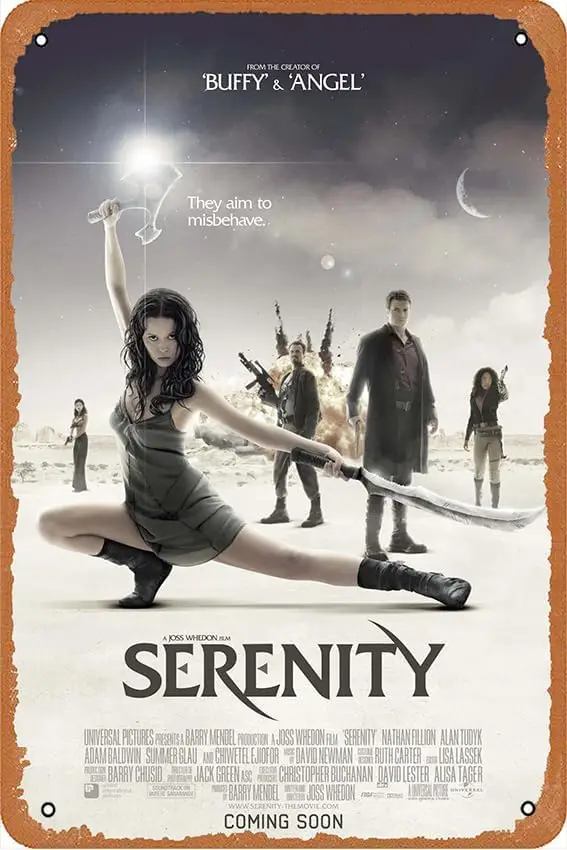 Vntge Tn Sgn Serenty — плакат 11x17 Frmed Move Metl Retro Wll Decor для домашних кафе офиса магазина пабов