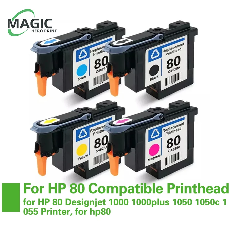 

Печатающая головка для принтера HP 80 C4820A C4821A C4822A C4823A HP80, печатающая головка для принтера HP Designjet 1050 1055 1055 см 1050c Plus (BK C M Y)