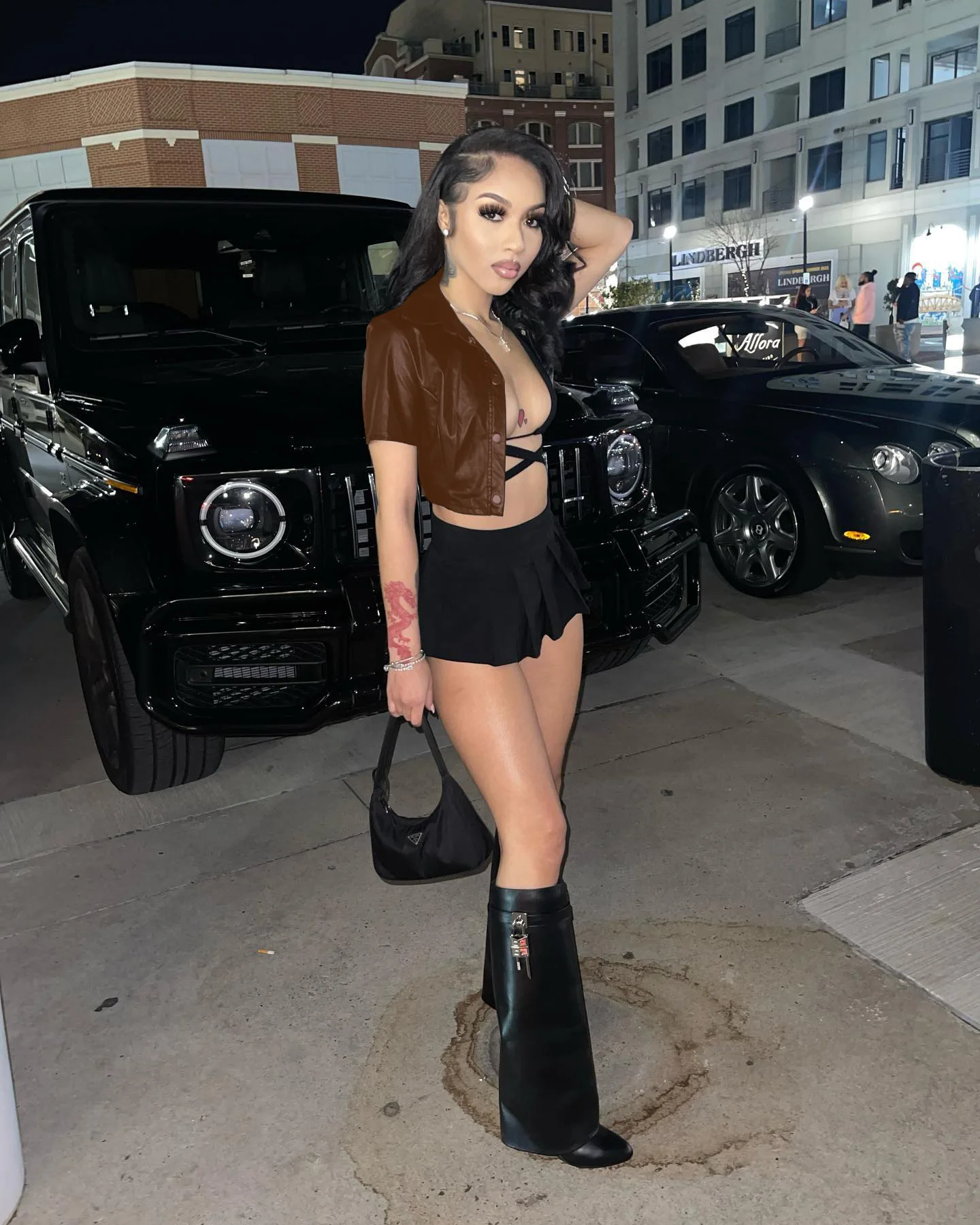 Sexy Short Sleeve Top Pu Leather Girl's Tops Women's Clothing Women's Clothing Hot Sale Short Sleeve Leather Clothes Party Wear