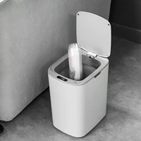 household smart trash can with lid 15l large trash bin home living room bedroom toilet kitchen automatic sensor garbage bin