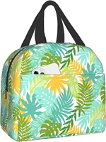 colorful hawaiian plant lunch bag for women men kids lunch box insulated lunch container tote bag for office work school picnic