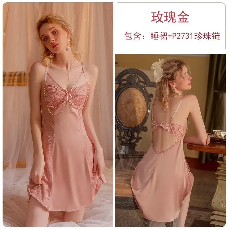 

Night Slip Drees Polyester Nightgown Female Night Gowns For Women Womens Nightdress High Quality Underwear Sexy Nightie Fashion