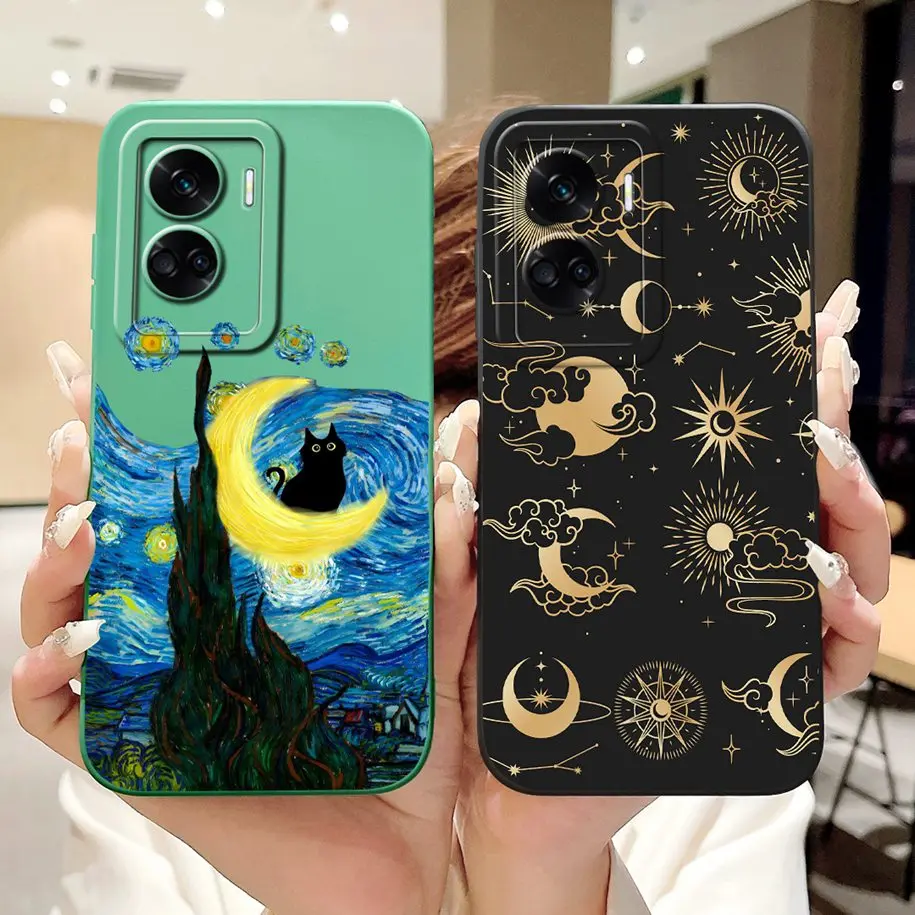 Чехол для Honor 90 Lite CRT-NX1 противоударный чехол популярный цветочный мягкий жидкий