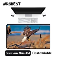 mrgbest big promotion large size multi size locked mouse pad animal eagle pattern pc computer notebook desk mat