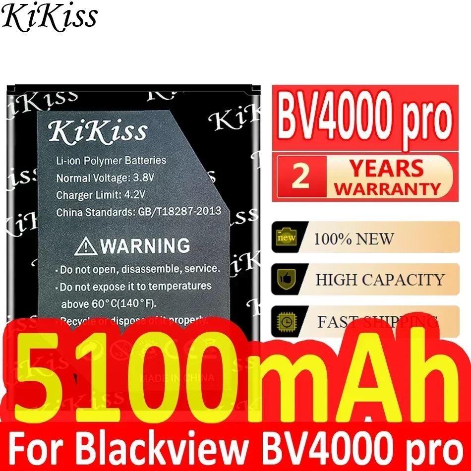 Аккумулятор KiKiss BV 4000 5100 мАч для смартфона Blackview BV4000/BV4000 Pro BV4000Pro MTK6580A