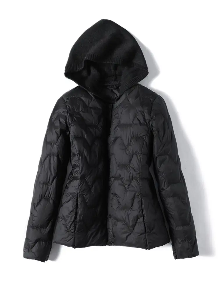 New Women Casual Style Hooded Down Jacket White Duck Down Jackets Autumn Winter Warm Coats And Parkas Female Outwear