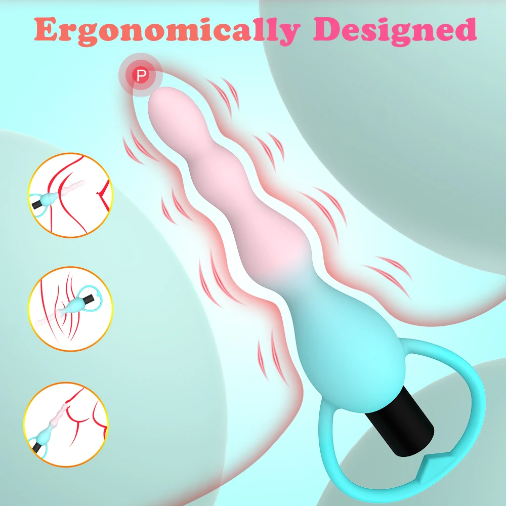 Вибрирующая анальная пробка массаж простаты мягкие анальные шарики Анальная