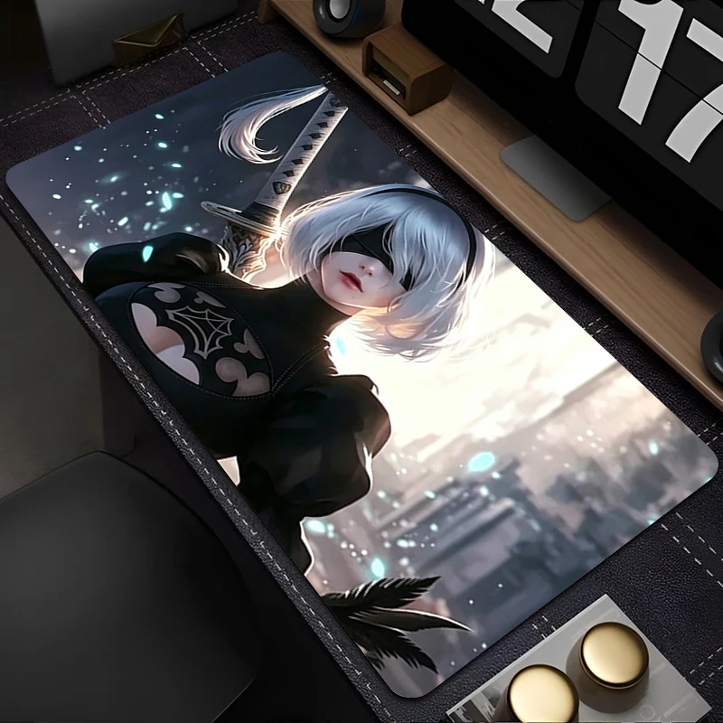 Фото Коврик для мыши игровой, настольный, для ноутбука, аниме-дизайн, N-nier Automata 2b, коврик для клавиатуры, игровой коврик для ПК, коврик-ковер, крутой коврик для мыши, коврик для домашнего стола №4