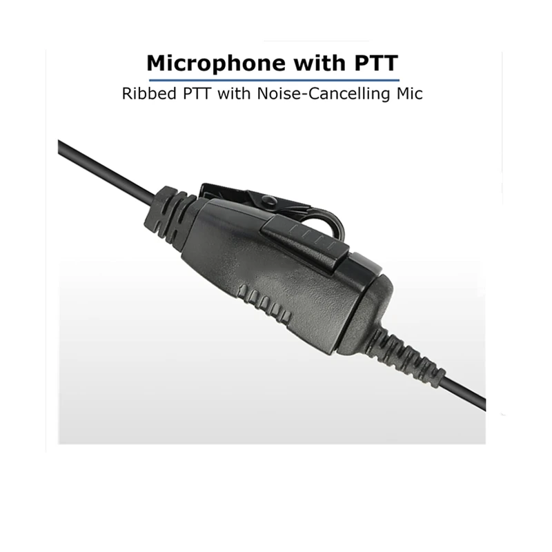 RISENKE Earpiece Headset for HYT Hytera PD702 PD752 PD782 PD792 PT580H Two Way Radio 1Wire and Mic Privacy Surveillance Earphone
