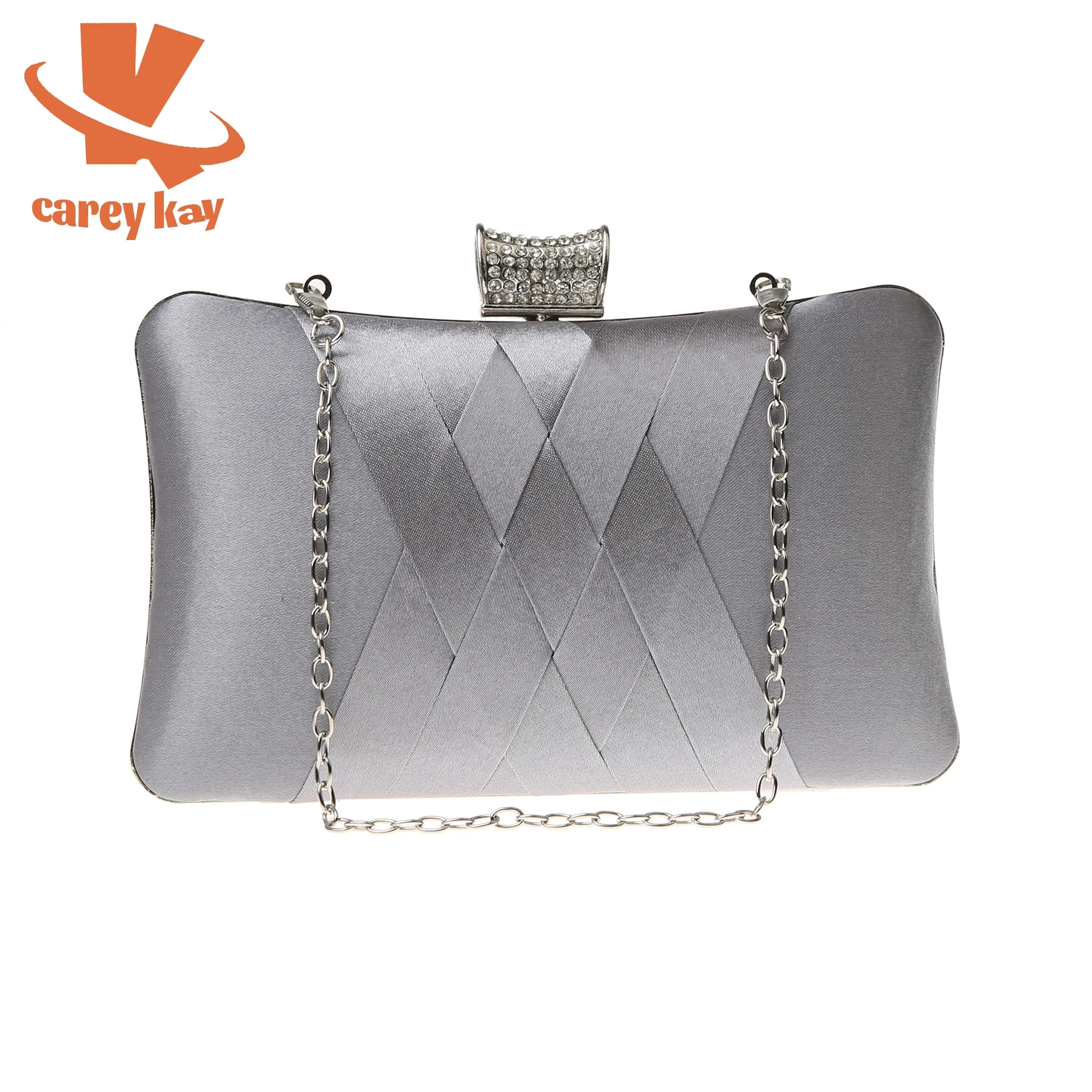 

CAREY KAY Women Diamond Clutch Satin Bride Purse Designer Evening Dress Bag Party Banquet Handbag Wedding Wallet Shoulder Bags