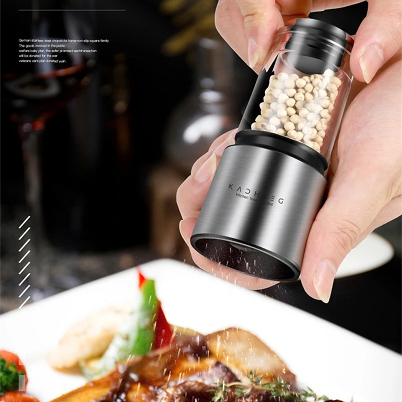

Pepper Grinder- Acrylic Salt and Pepper Shakers Adjustable Coarseness by Ceramic Rotor kitchen accessories