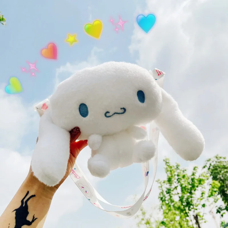 

Cartoon Series Cinnamorol Soft Plush Toy Messenger Bag Pocket Money Bag Cosmetic Bag Baby Boy Girl Gift Plush Toys For Kids
