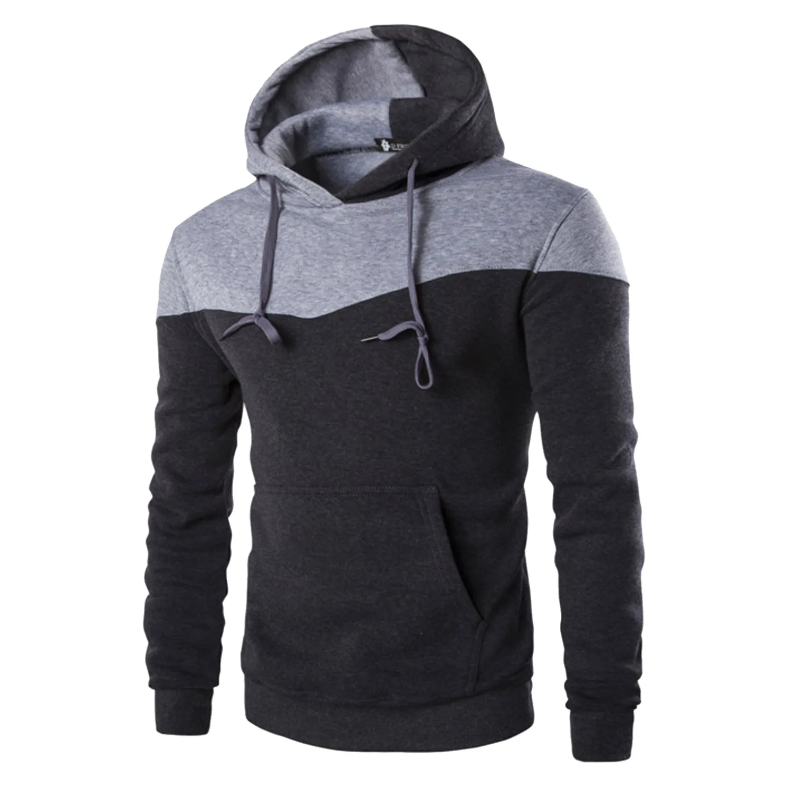 

Hoodies Mens Pullover Sweatshirts Patchwork Color Loose Hip Hop Unisex Fashion Streewear Coat Tops Student Winter Warm Sports