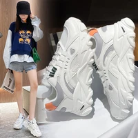 womens thick soled mesh sneakers breathable to increase students leisure trend