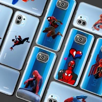 rocket raccoon spider man clear case for mi poco x3 nfc 12 11 lite 10t pro luxury smartphone cover m3 f1 11t 10 12x 9t 11x shell