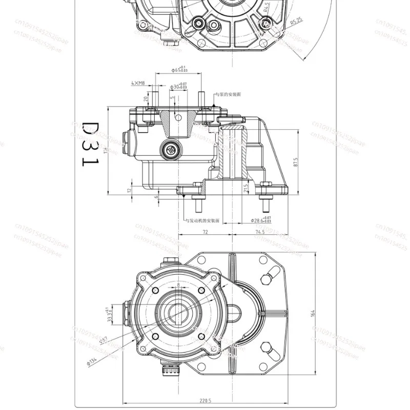 Bomba agua alta presión máquina chorro de alcantarillado редуктор выпускной размер D31 D18