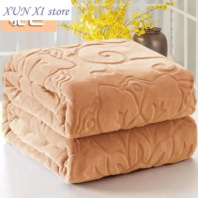 Новинка однотонное мягкое теплое бархатное одеяло осенне-зимнее покрывало для