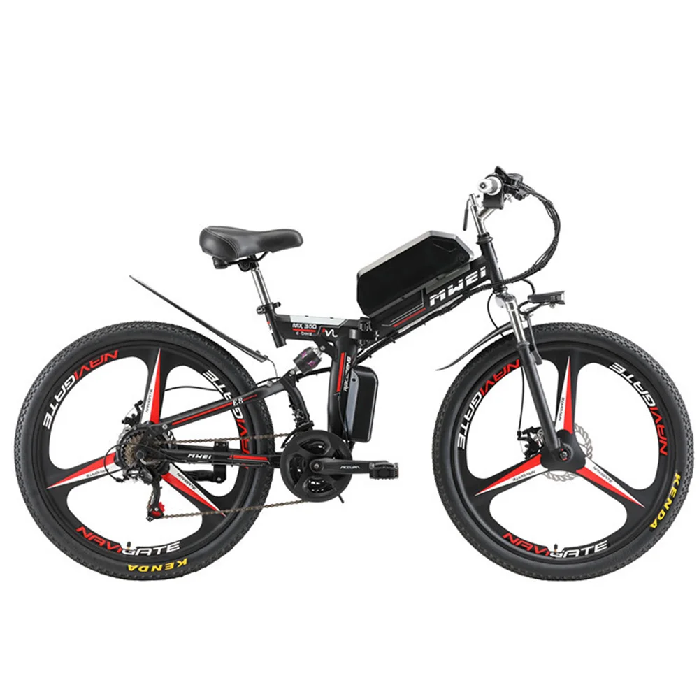 

500w Electric Bicycle 48V15Ah Lithium Battery Mountain Bike Front And Rear Disc Brakes High Carbon Steel Fold Portable
