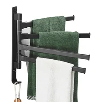 2345 arm swivel hand towel bar wall mounted bathroom swing hanger towel rack holder matte black shelves shelf wall shelf