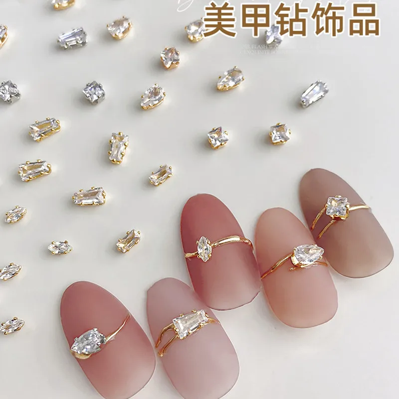 50 шт. подвеска для ногтей с блестящими бриллиантами из циркона |