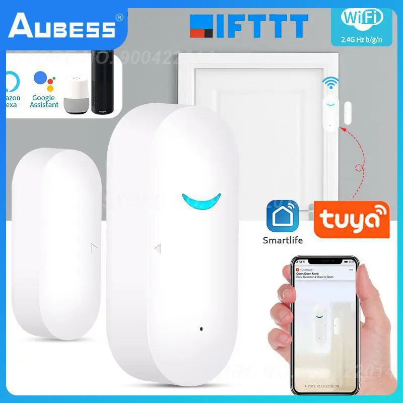 

Смарт-занавес Tuya, детекторы открытия/закрытия, автоматизация, беспроводные датчики оконной Сигнализации с Wi-Fi, работает с Google