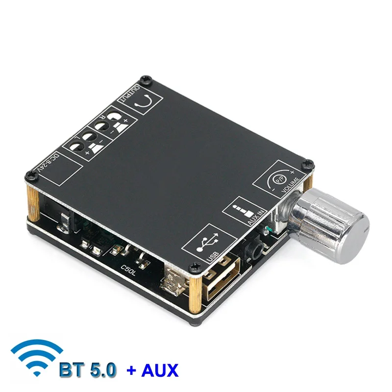 2*50 Вт Bluetooth-совместимый 5 0 цифровой усилитель мощности плата AUX динамик класса D