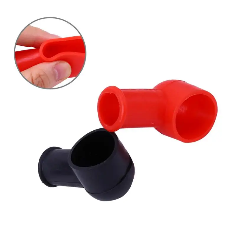 

2pcs Battery Terminal Insulating Cap Universal Durable Cable Lug Protector Cover Portable Insulating Covers Car Accessories