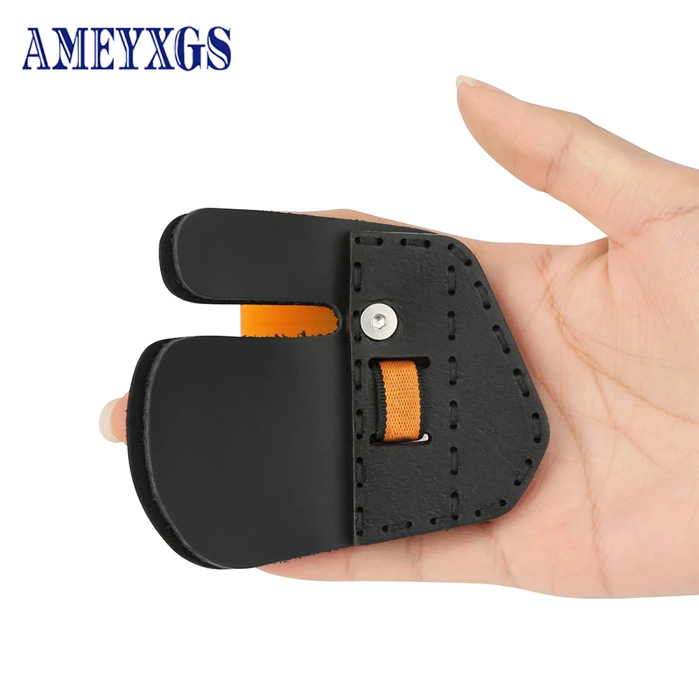 

Archery Finger Guard Protection Finger Tab Cowhide + Leatherwear Finger Guard Protection Pad Glove Tab for Bow Finger Protector