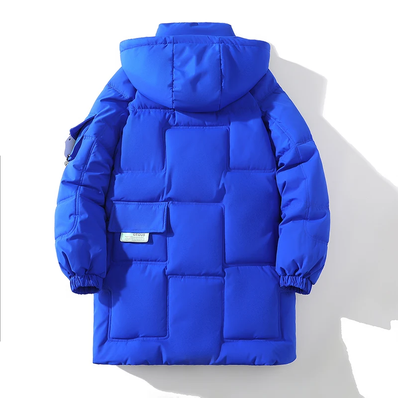 2023 Men's Winter Jacket And Coats Thicken Warm Hooded Mid Length Cotton Padded Windproof Waterproof Outwear