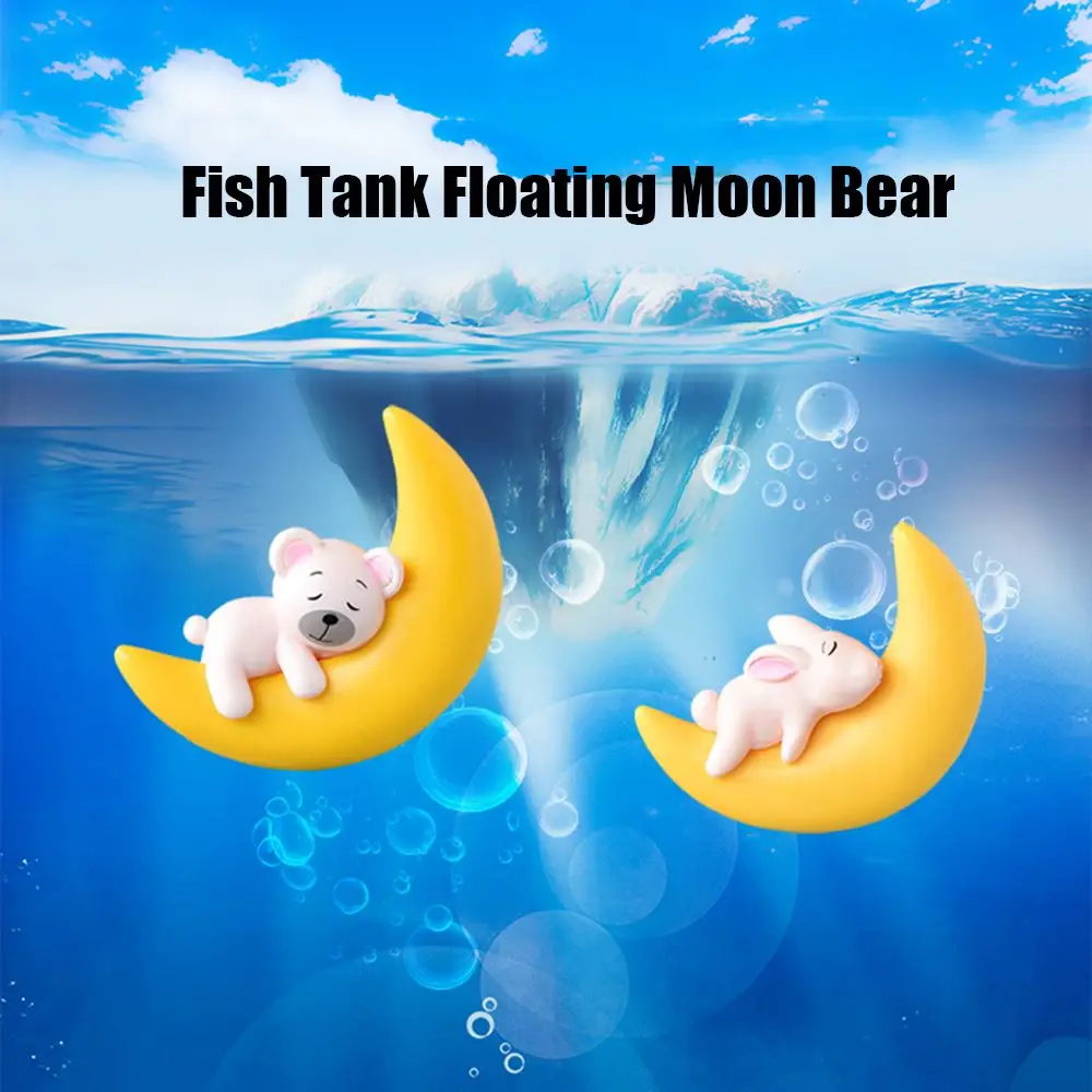 

Flotation Device Floating Pendant Moon Rabbit Moon Bear Aquarium Accessories Fish Tank Decoration Aquarium Decoration