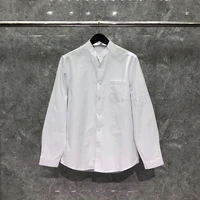 tb thom shirt spring autunm fashion brand mens shirt white 4 bar stripe casual cotton oxford slim fit custom wholesale tb shirt