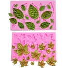 Роза лист эпоксидная силиконовая форма для помадки украшение для торта, шоколада силиконовые формы DIY глины, сделай сам, ювелирное изделие пресс-форм