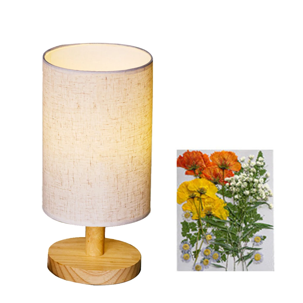 

Table Lamp Home Pressed Flowers Lampshade Bedroom Light Coffee Tables Night Lamps Plants Material Desk Lights Household Items