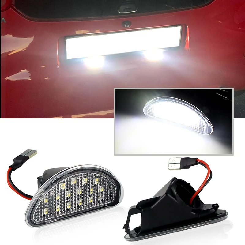 

2 шт. для Toyota Aygo MK1 2005 2006 2007 2008 2009 2010 2011 2012 2013 2014 18 SMD светодиодная лампа освещения номерного знака автомобиля белая