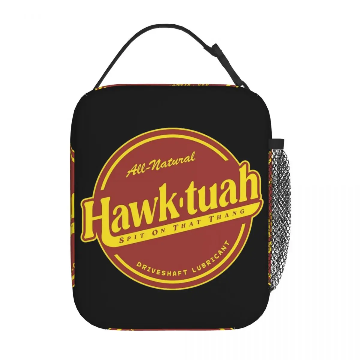 Изолированная сумка-тоут для ланча модный мем ястреб туач сплюснул на товар