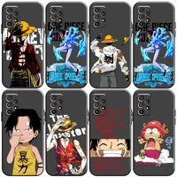 japanese anime one piece phone case for samsung galaxy a32 4g 5g a51 4g 5g a71 a72 4g 5g soft liquid silicon black funda