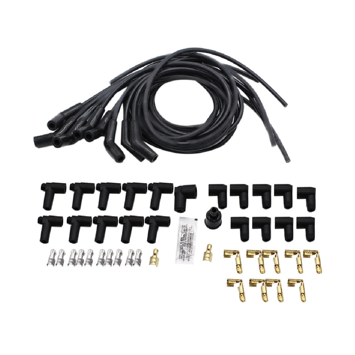 

Провода свечи зажигания спиральный сердечник 8,5 мм черный 45/135 градусов Свеча зажигания набор проводов для Chevrolet Ford