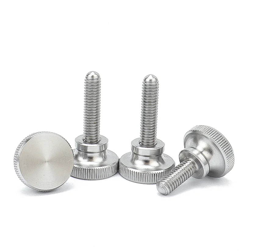 Stainless Steel M3M4M5M6M8 Knurled Thumb Screws Hand Step Handle Twist Adjusting Bolts Large Flat Round Head Tornillos Parafuso images - 3
