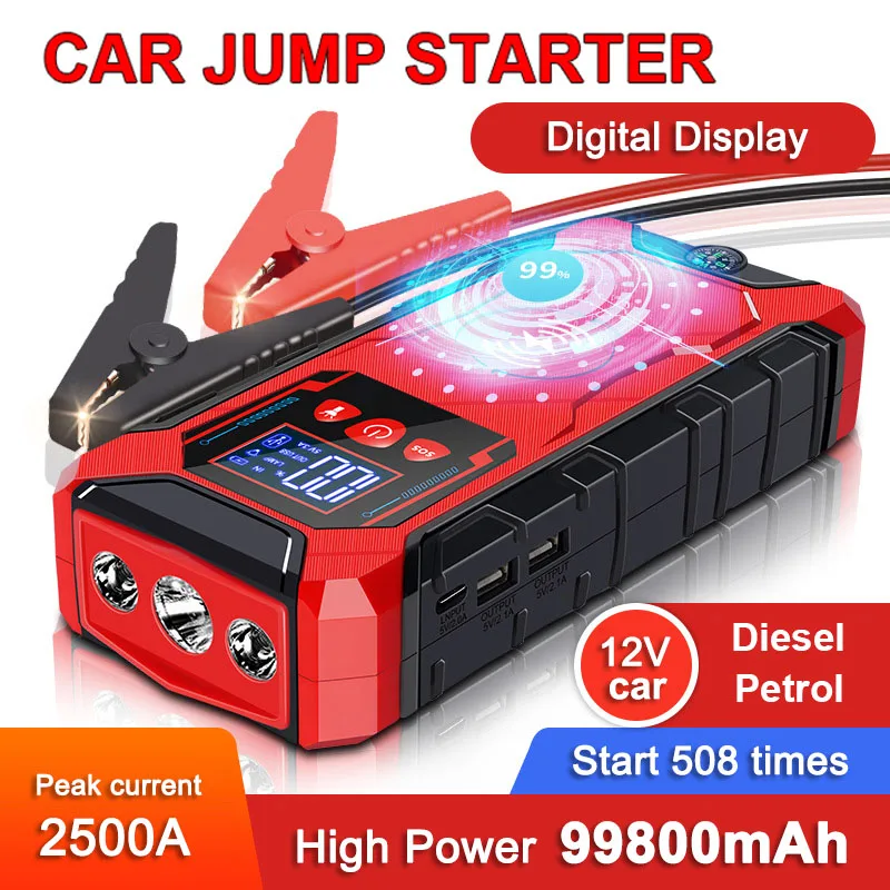 

Car Battery Jump Starter Power Bank Auto Battery Charger Booster Starting Device for Cars Charging Starting Systems Jump Starter