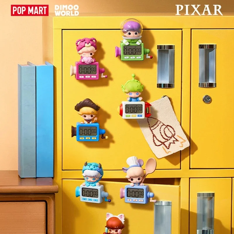 Фото POP MART DIMOO WORLD PIXAR Series: Магнит на холодильник с таймером, серия Blind Box, игрушки-сюрпризы, коллекционные фигурки, подарки №2