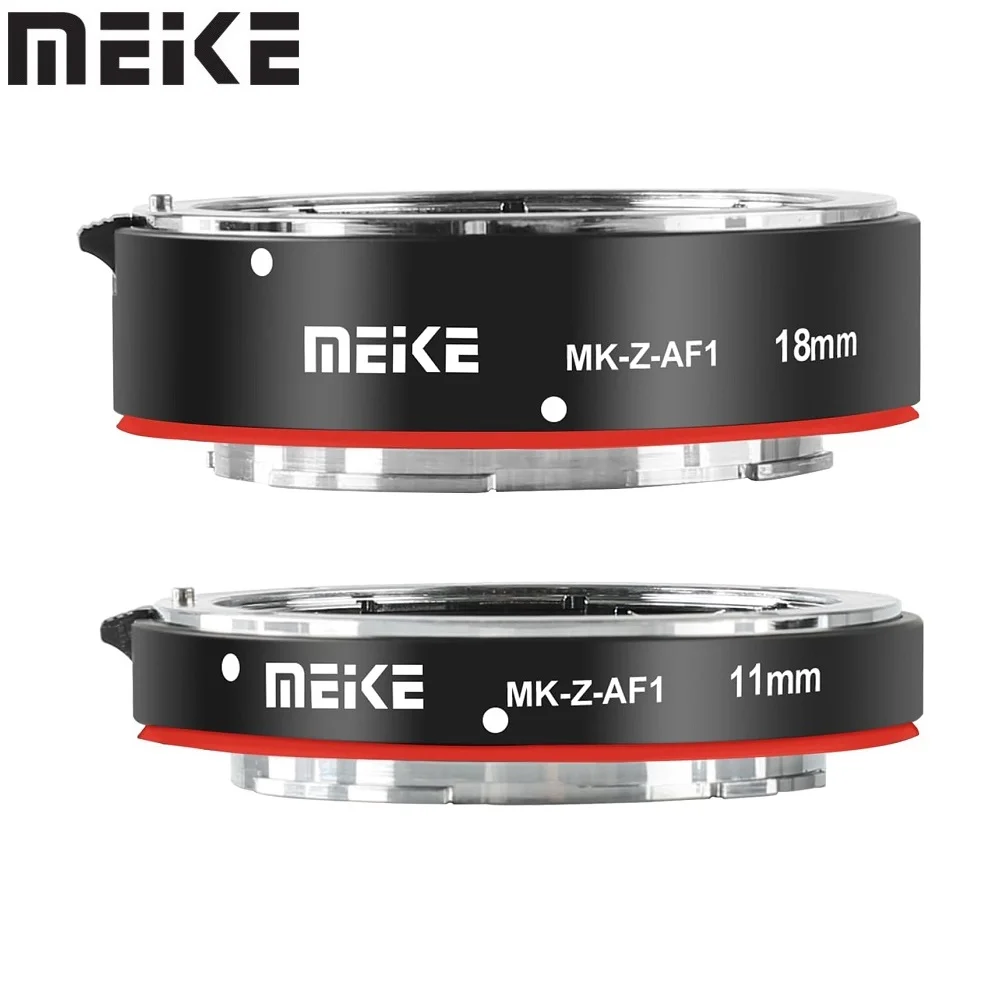 Фото Металлическое переходное кольцо для удлинительной трубки Meike MK-Z-AF1 с автофокусом для макросов 11 мм 18 мм для Nikon Z-Mount Z5 Z50 Z50II Z6 Z6II Z7 Z7II ZFC №1