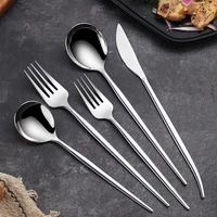 household stainless steel knife fork and spoon hotel western food tableware steak knife fork and spoon set gift 5 piece set