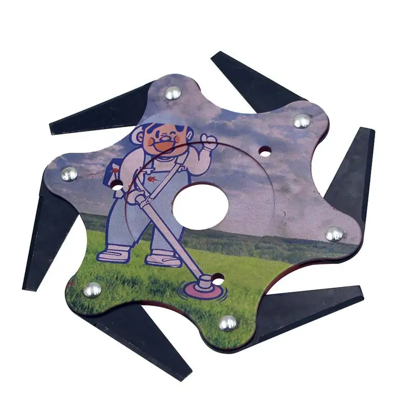 

Lawn Mower Head 6 Teeth Weed Eater Steel Razor Trimmer Head Universal Brush Cutter Garden Cutting Weeding Tool Replacement For