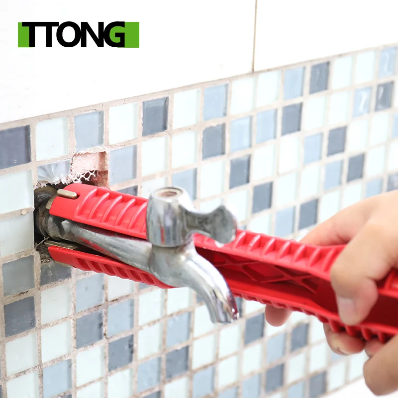 

Монтажный ключ для смесителя и раковины, противоскользящая ручка, двойная головка, гаечный ключ для ремонта ванной, Сантехнический водонагреватель, гаечный ключ, инструмент