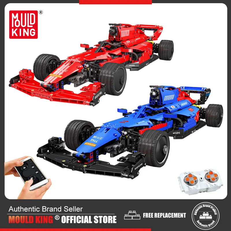 MOULD KING 18024 Technical Speed Car Blocks RC F1 Super Racing Sport Car Building Kits Bricks Toys For Kids Boyfriend Gifts